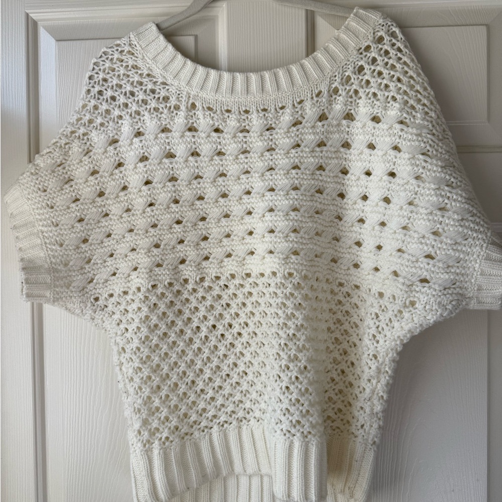 Caslon Cream Open-Knit Sweater